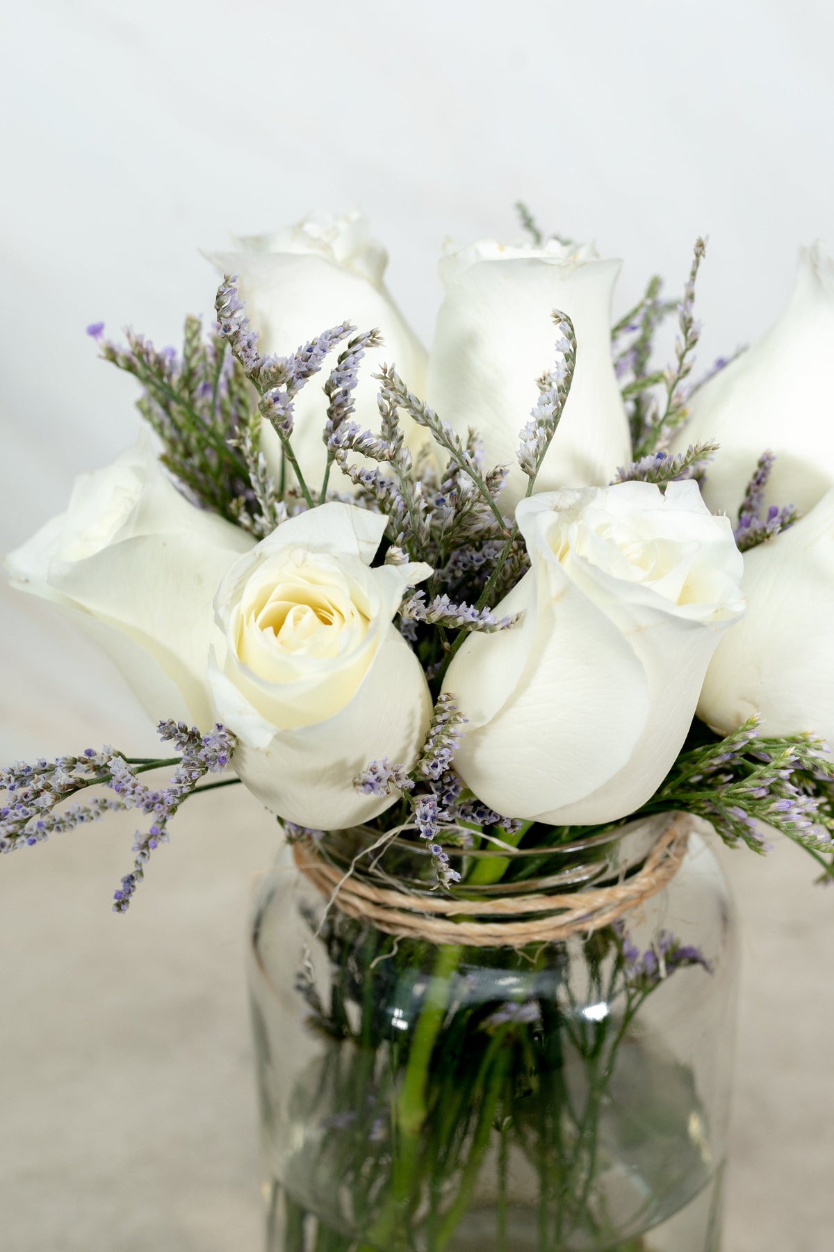Centerpiece 12 - White Rose and Gypsophila