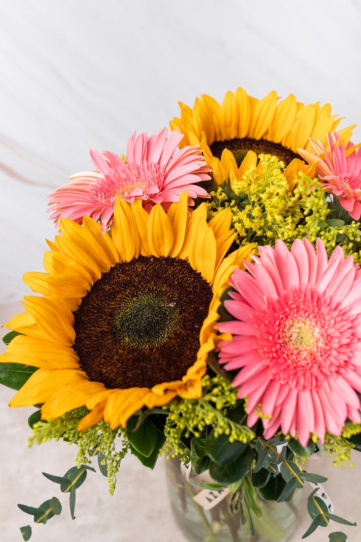Por Siempre - Girasoles y Gerbera Rosa ACA