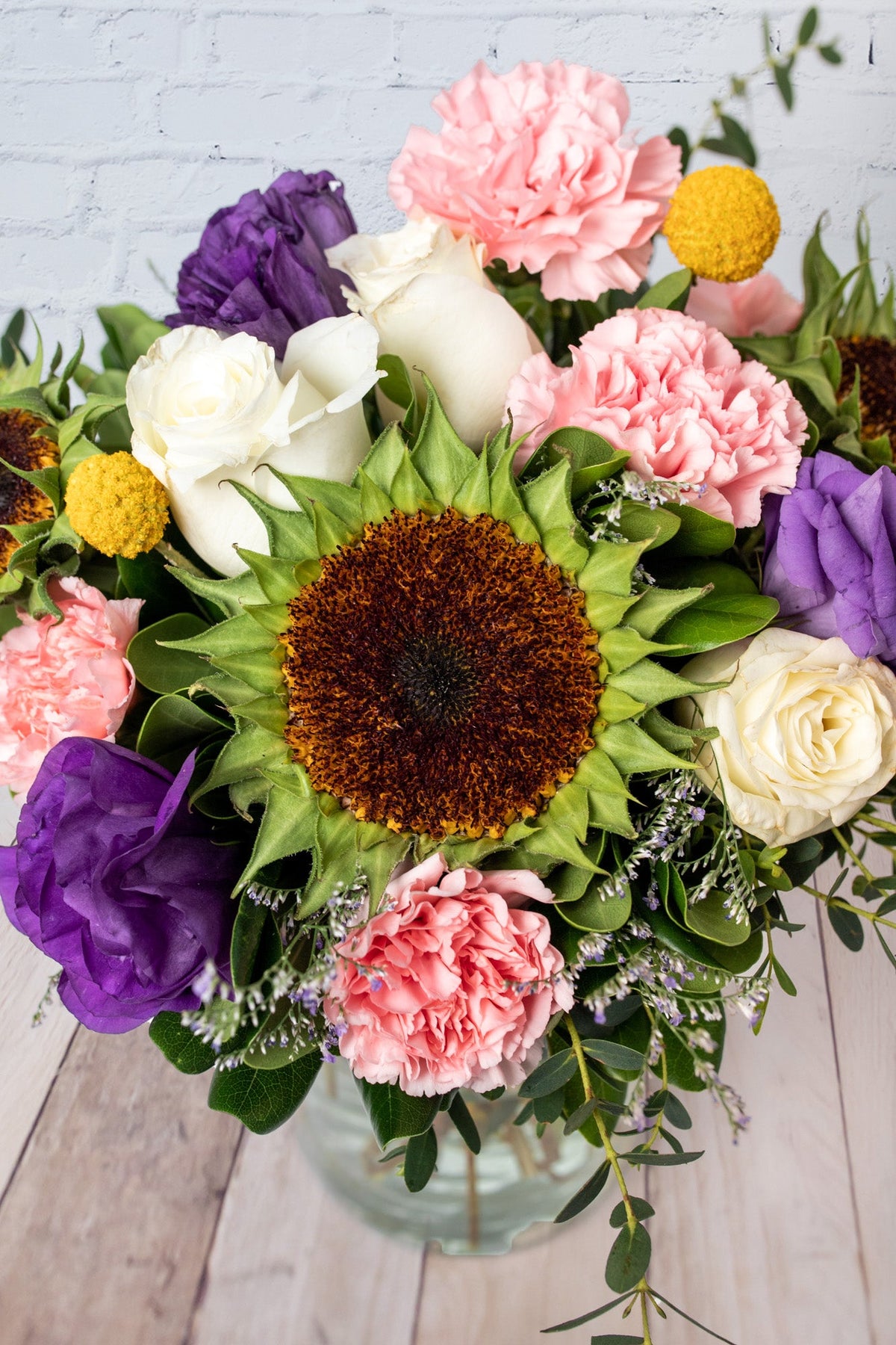 Lime Lemon - Dehydrated Sunflower, White Rose, Pink Carnation