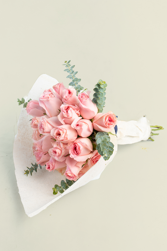 Ramo 30 Rosas Rosas - Envoltura Yute Cuau. Izc.