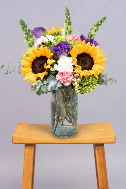 Emocionante - Girasol, Clavel Rosa y Blanco, Hortensia CULIACAN