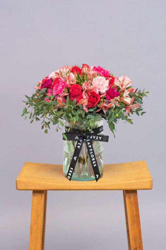 Enamorados - Rosa Roja y Astromelia Rosa TGZ