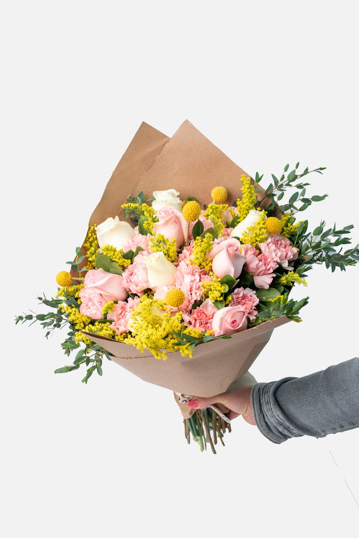 Creativo - Clavel Rosa y Rosa Blanca LEON