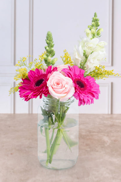 Centerpiece 2 - Gerberas in a Glass Jar