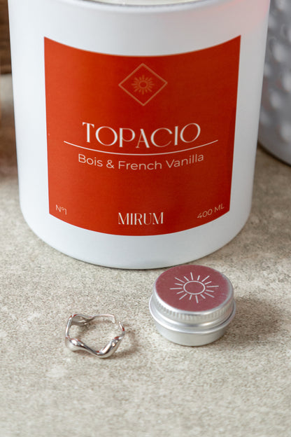 Mirium Topaz Candle Kit - with Rosé Wine and Succulent