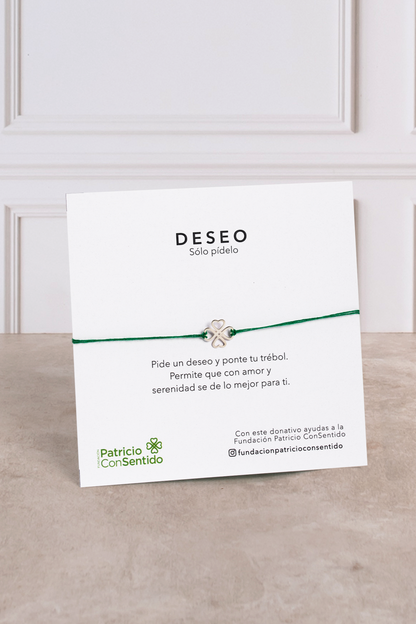 Pulsera Deseo + Para Siempre - Rosa Blanca en Pecera