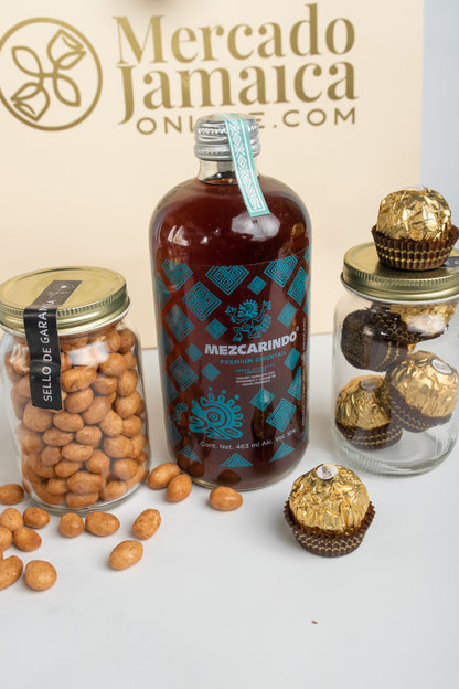 Mezcarindo Kit - Mezcal, Chocolates, Peanuts and Succulent