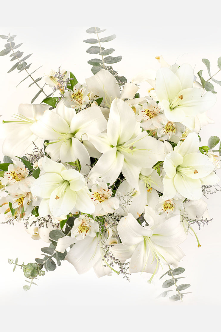 Cotton // White Lilium and White Alstroemeria PYC