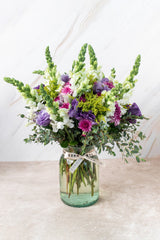 Aurora Boreal - Lisianthus Morada, Morelianas y Perrito Blanco CDMX Sur