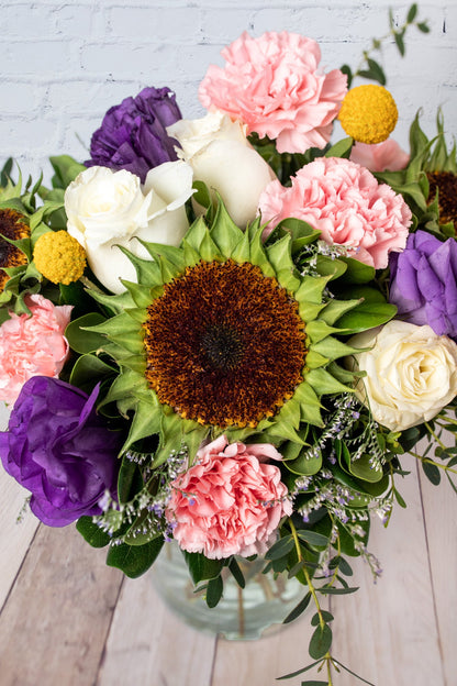 Lime Lemon - Dehydrated Sunflower, White Rose, Pink Carnation