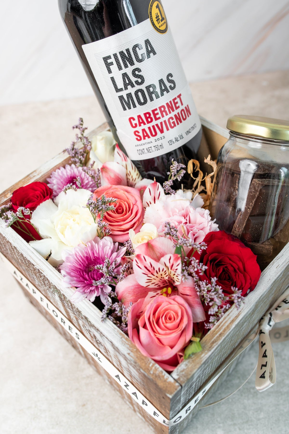 Flores con Chocolate y Vino - Cun