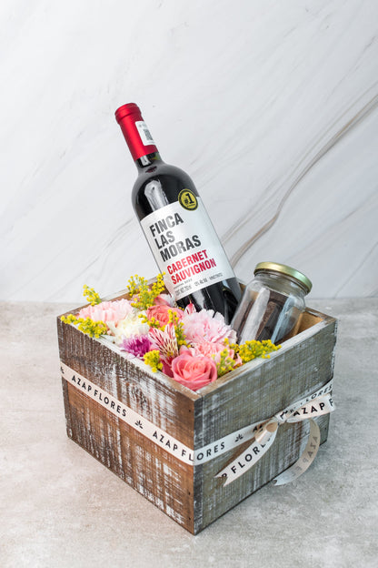 Flores con Chocolate y Vino - Cun