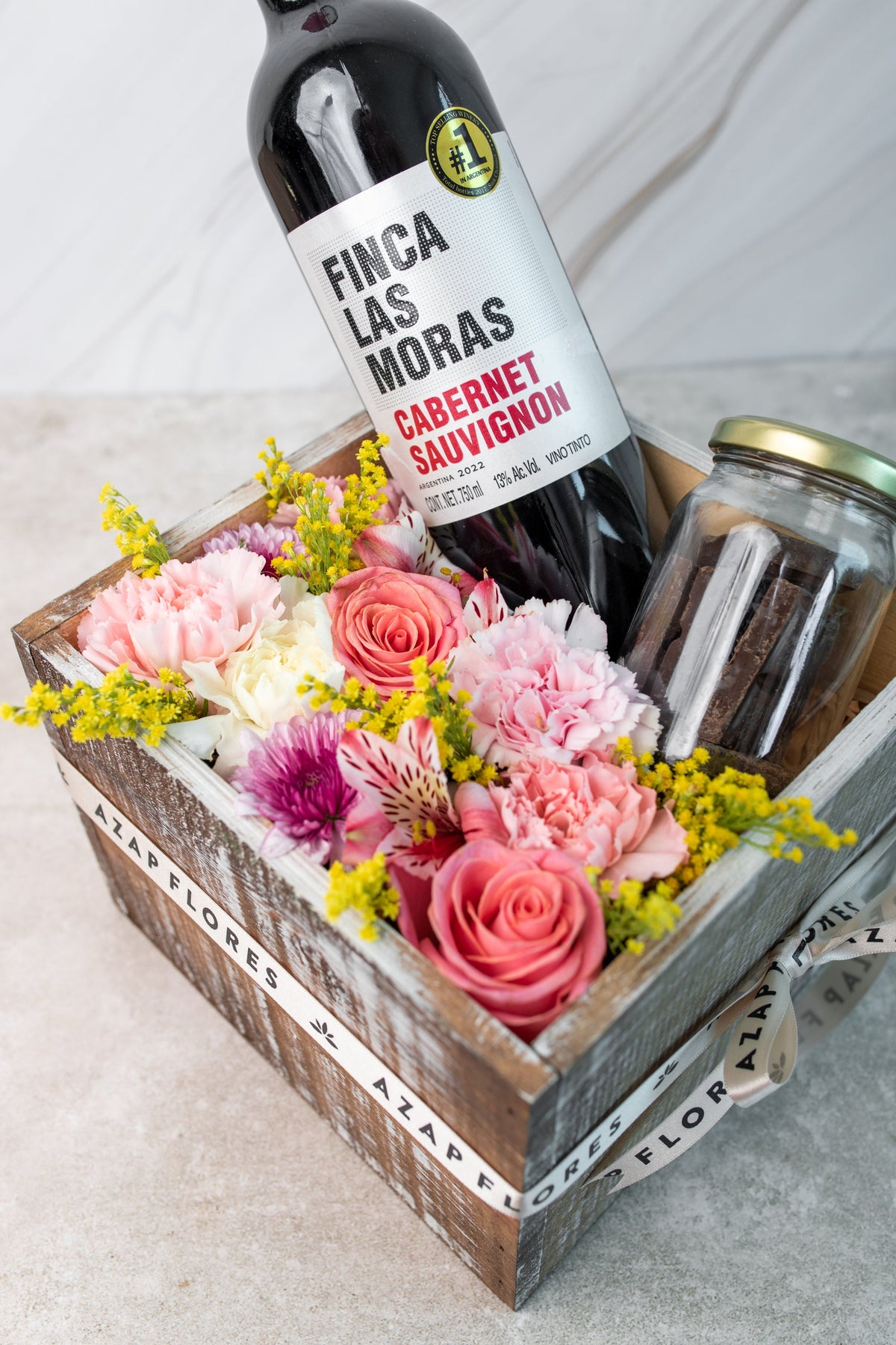 Flores con Chocolate y Vino - Cun