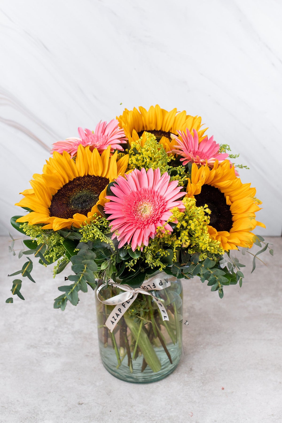 Por Siempre / Girasoles y Gerbera Rosa SALTILLO