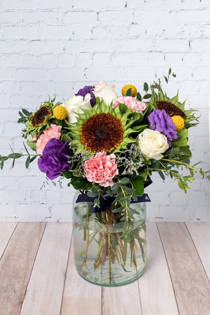 Lime Lemon - Dehydrated Sunflower, White Rose, Pink Carnation