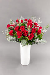 Ti Amo Flores - Rosa Roja en Jarrón de Cerámica CDMX Sur